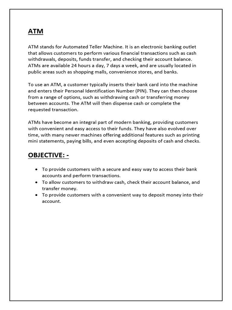 Atm | PDF