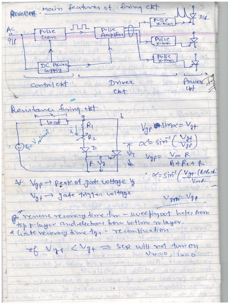PE-1 - Main Features of Firing Circuit | PDF