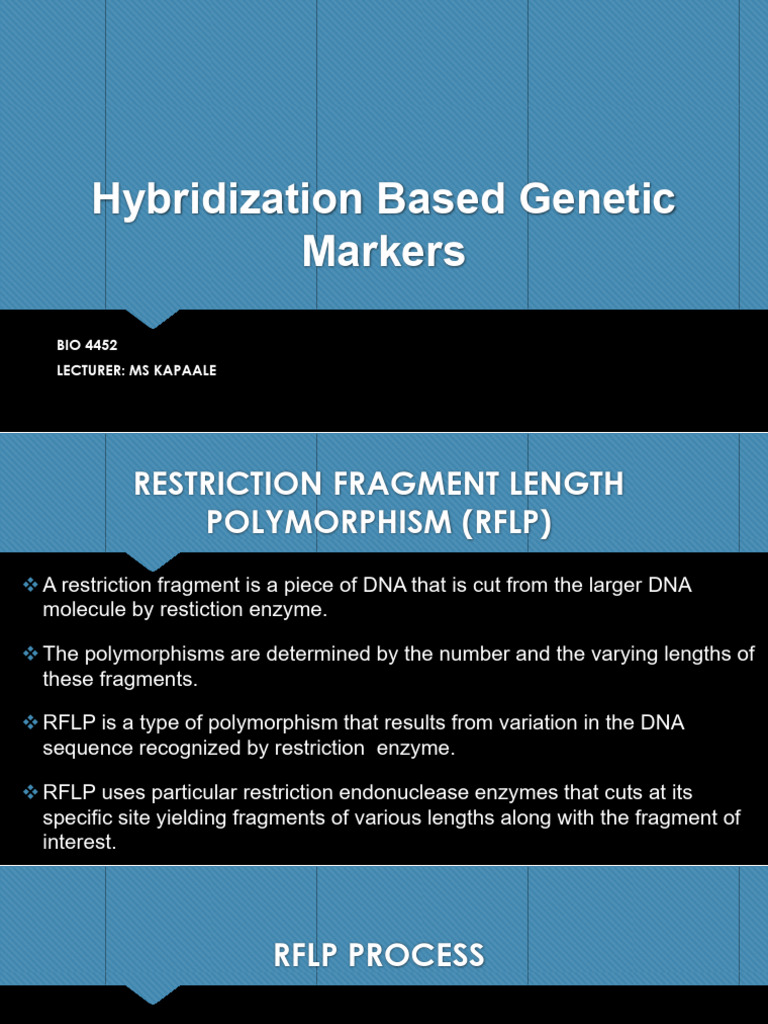 PCR Based Molecular Markers | PDF | Single Nucleotide Polymorphism ...
