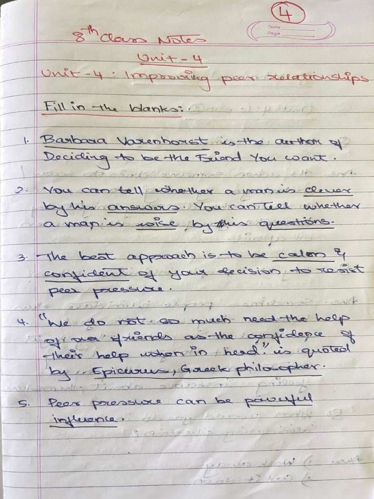 8th Class Notes | PDF