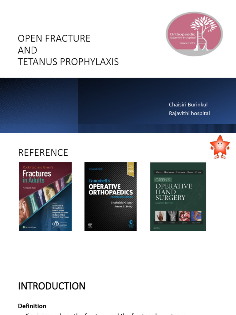 02 Open Fracture and Tetanus Prophylaxis | PDF
