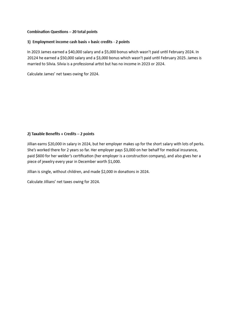 Module 14 - Practice Exam - Questions | PDF | Tax Deduction | Income