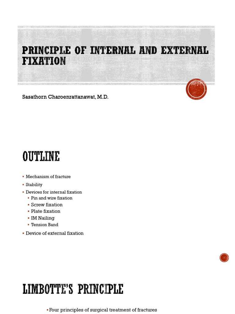 Principle of Internal and External Fixation Last | PDF | Bending ...