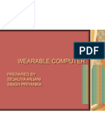Wearable Computer: Prepared by Sejaliya Anjani Singh Priyanka