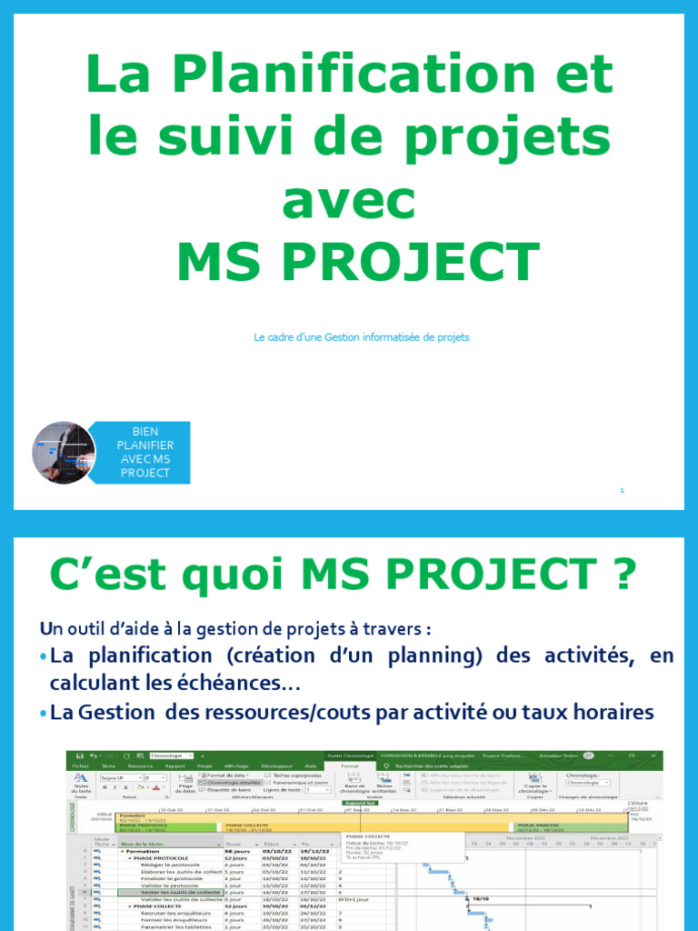 La Planification Et Le Suivi de Projets Avec Ms Project | PDF