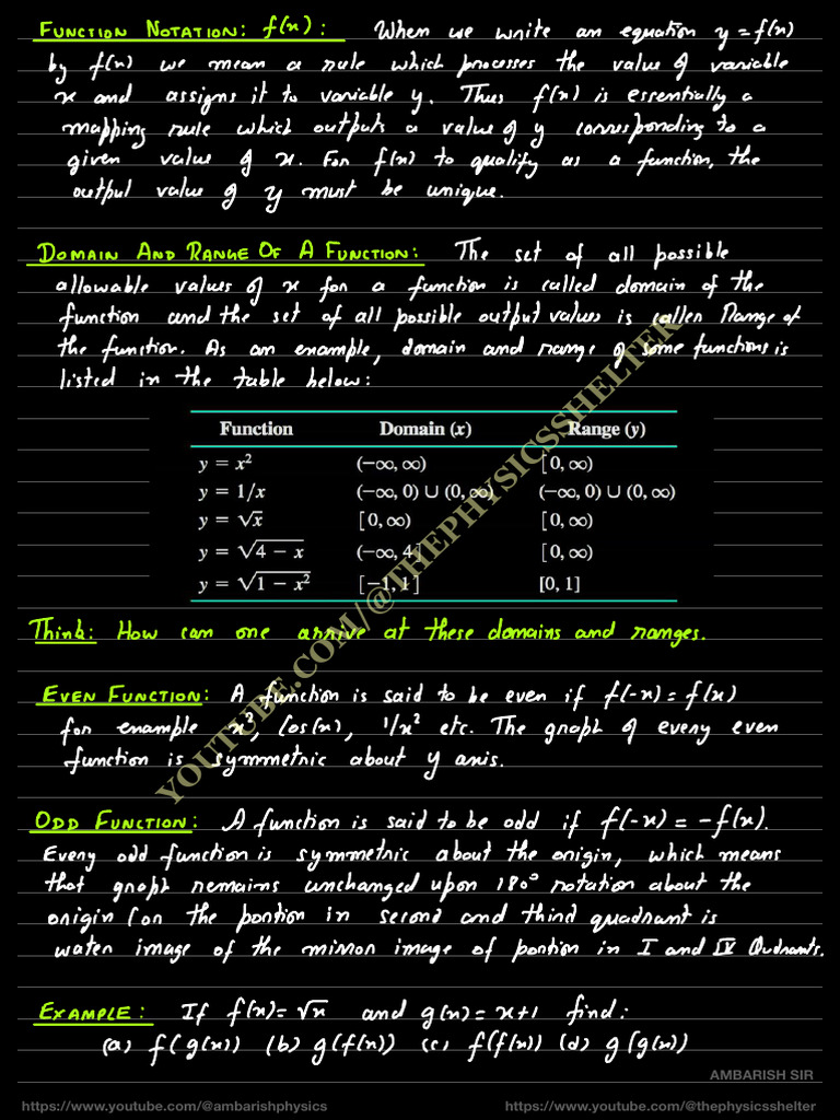 2 Differentiation Notes T25j1-Min | PDF