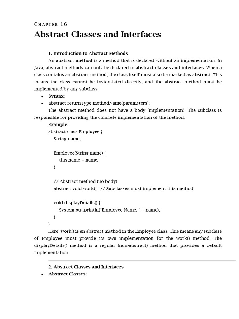 Abstract Class Intefaces | PDF | Method (Computer Programming ...