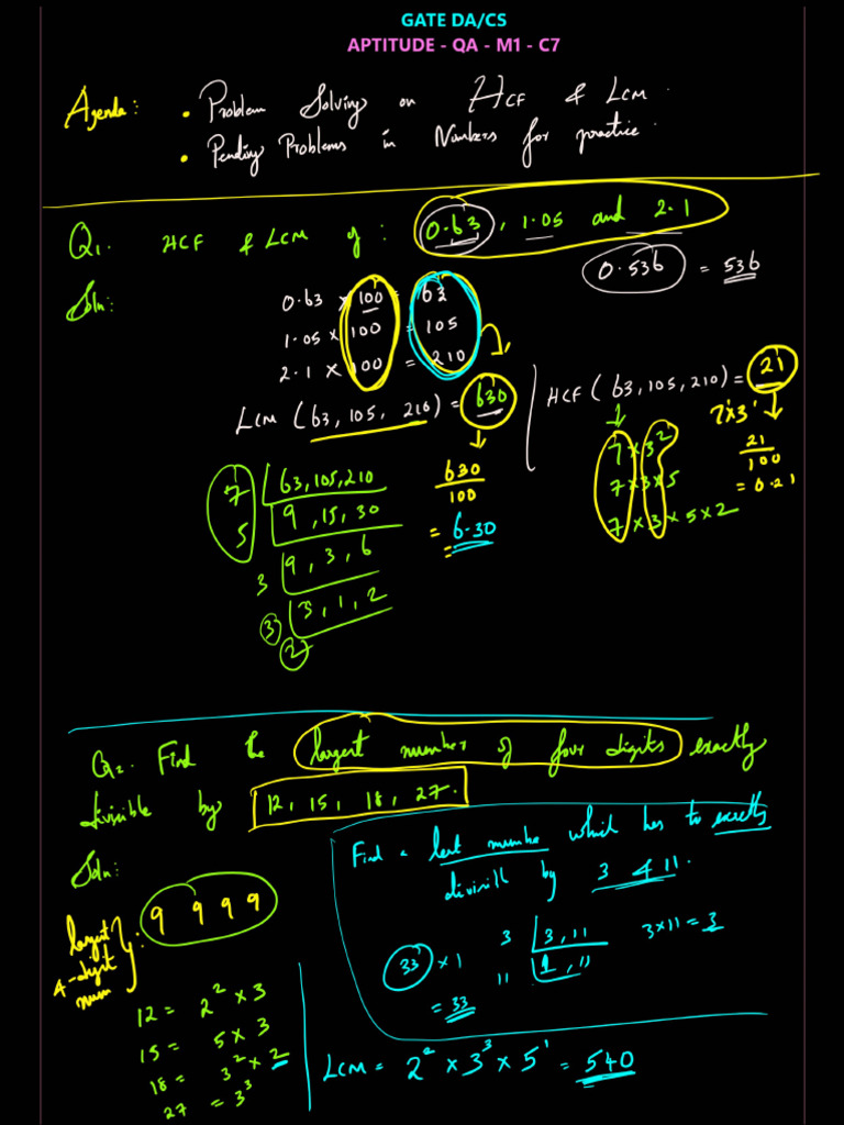 Problem Solving HCF & LCM | PDF