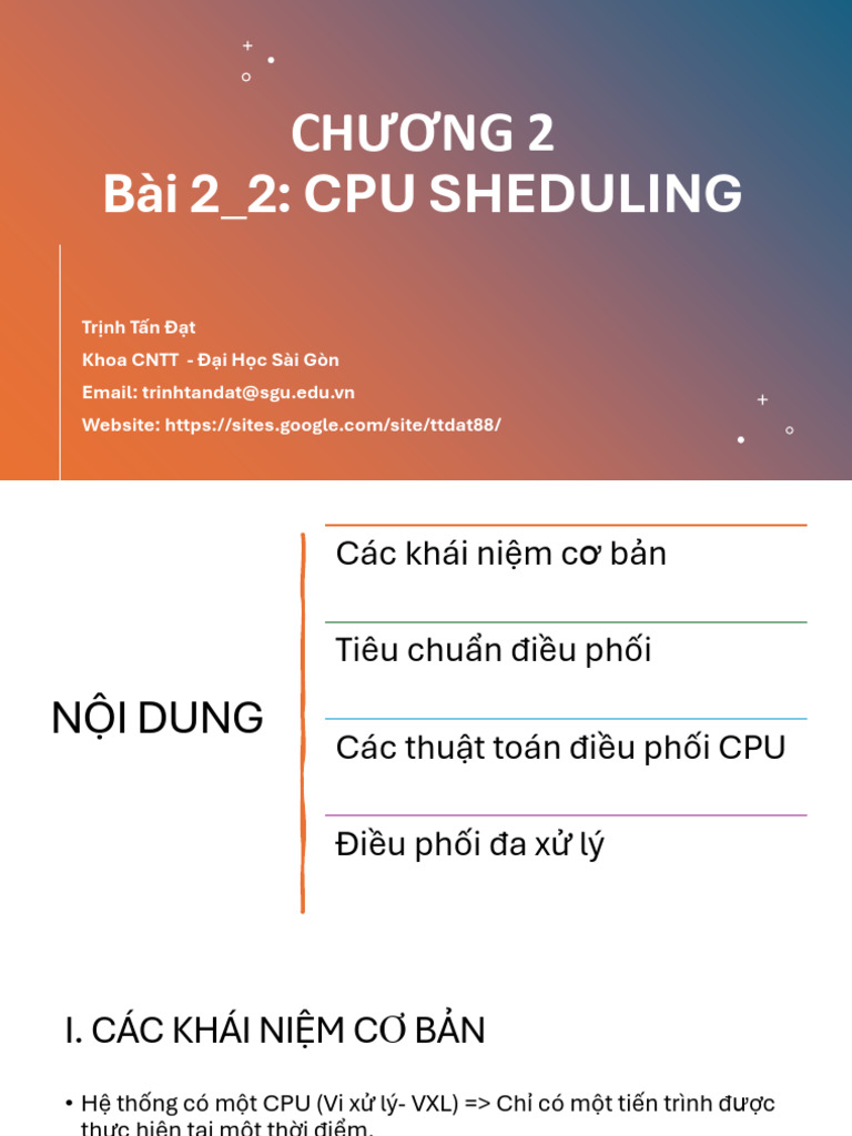 Chuong 2 P2 CPU Sheduling | PDF