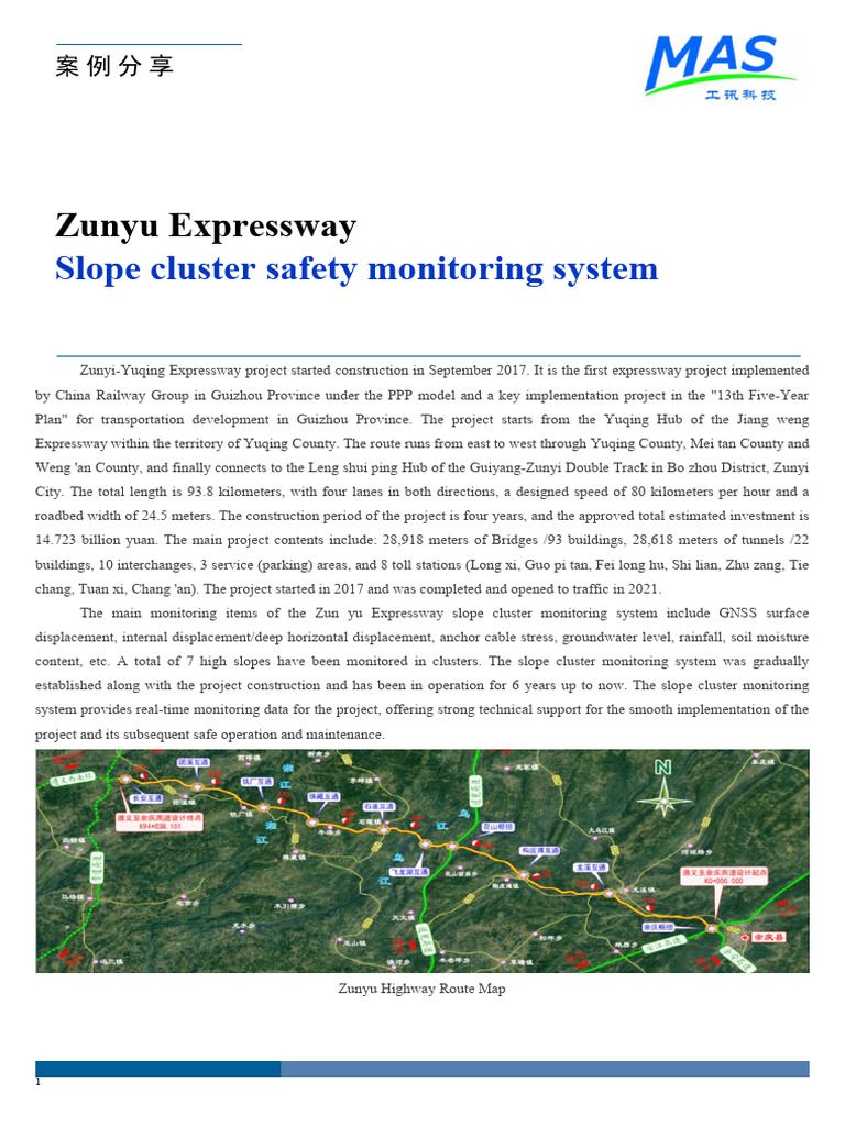 Zunyu Slope Cluster Safety Monitoring System | PDF | Landslide | Soil ...