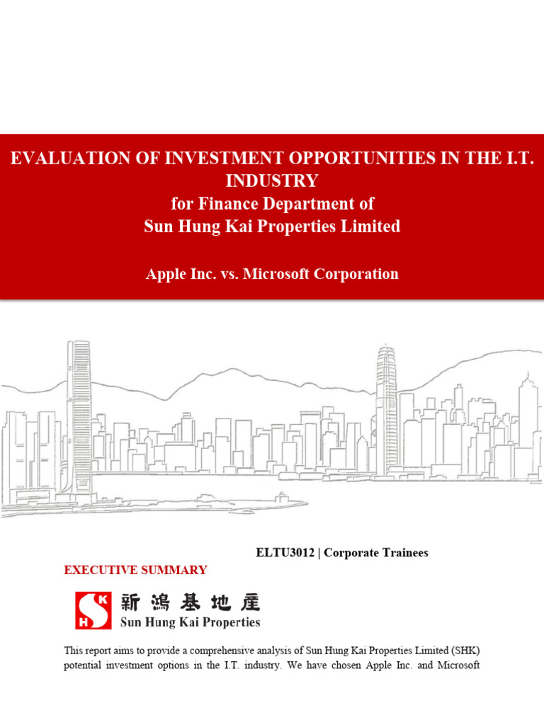 Sample Business Report 1 SHK | PDF | Capital Structure | Apple Inc.