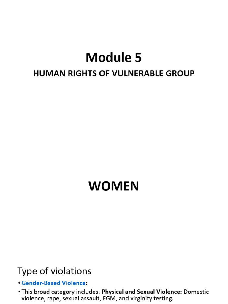 Module 5 International Human Rights | PDF | Convention On The ...