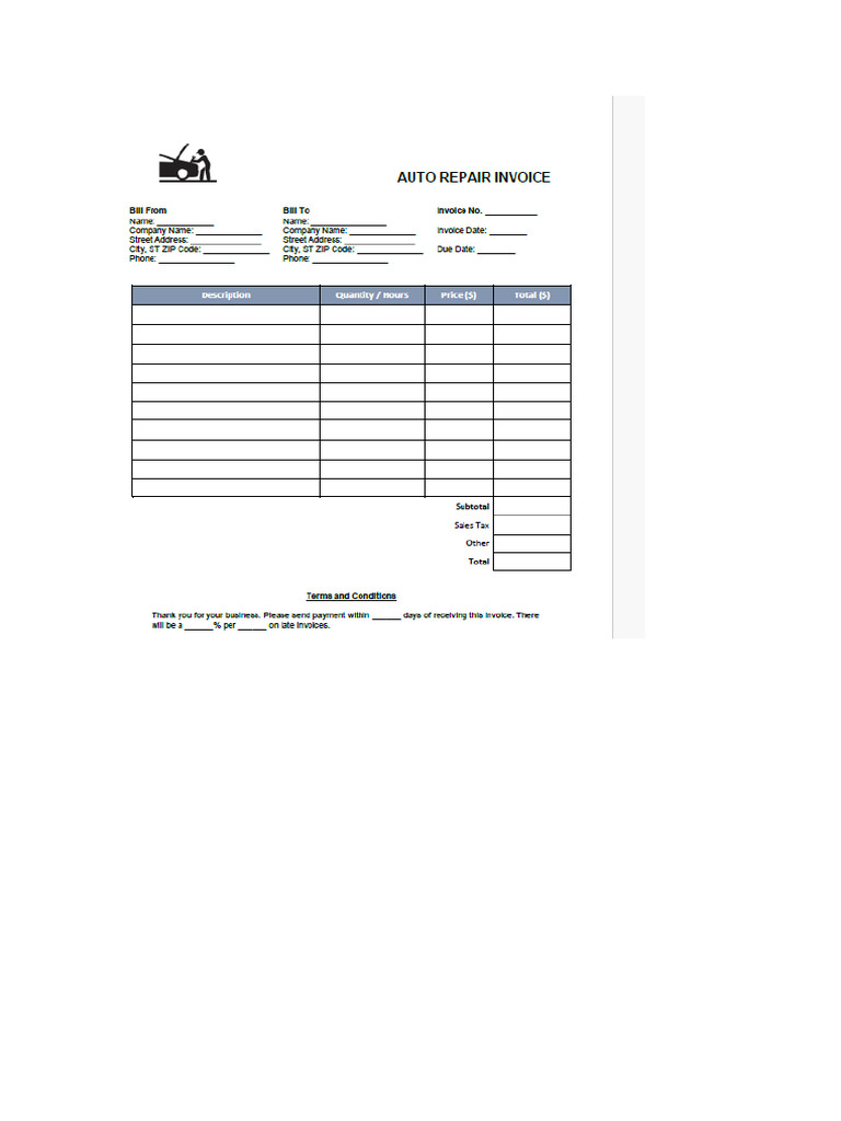 Blank Inv | PDF
