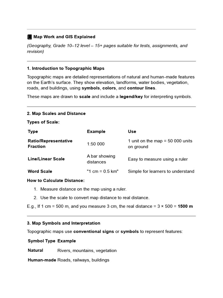 ? Map Work and GIS Explained | PDF | Geographic Information System ...