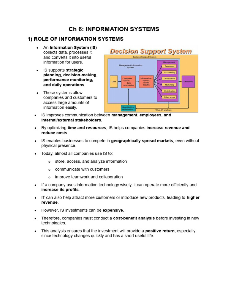 CH 6 Information Systems | PDF | Databases | Security