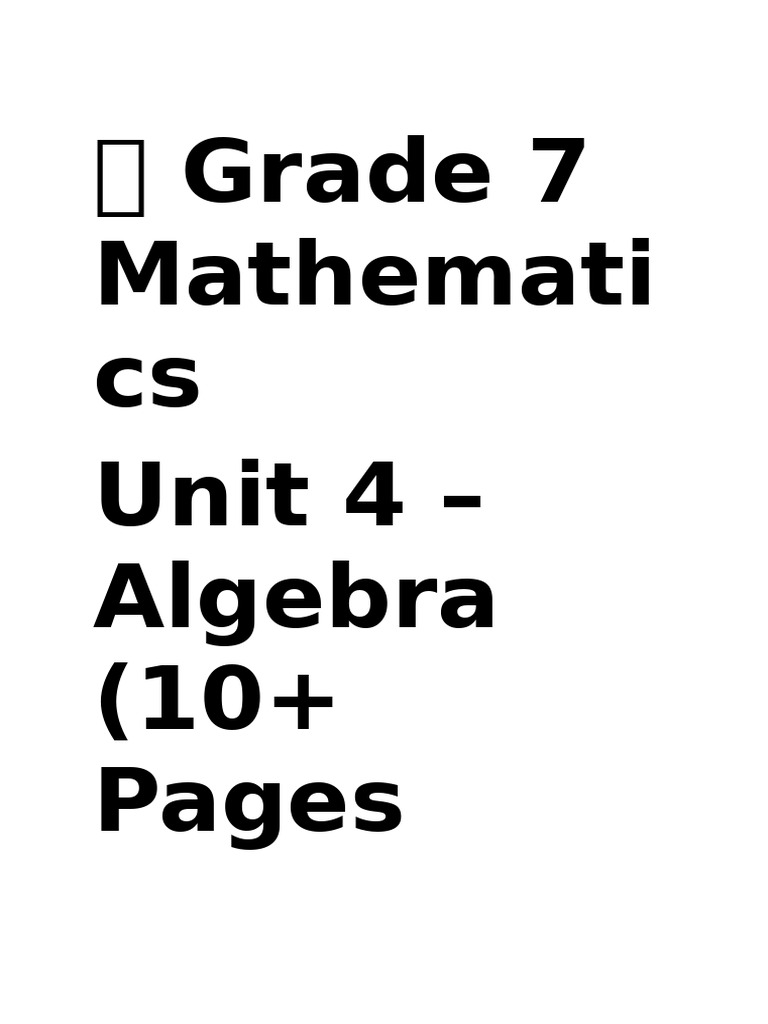 ? Grade 7 Mathematic3 | PDF
