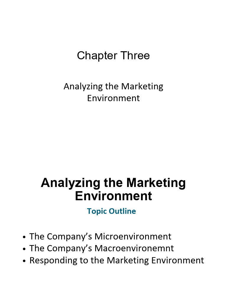 Chapter 3 Analyzing The Marketing Environment | PDF | Marketing | Business