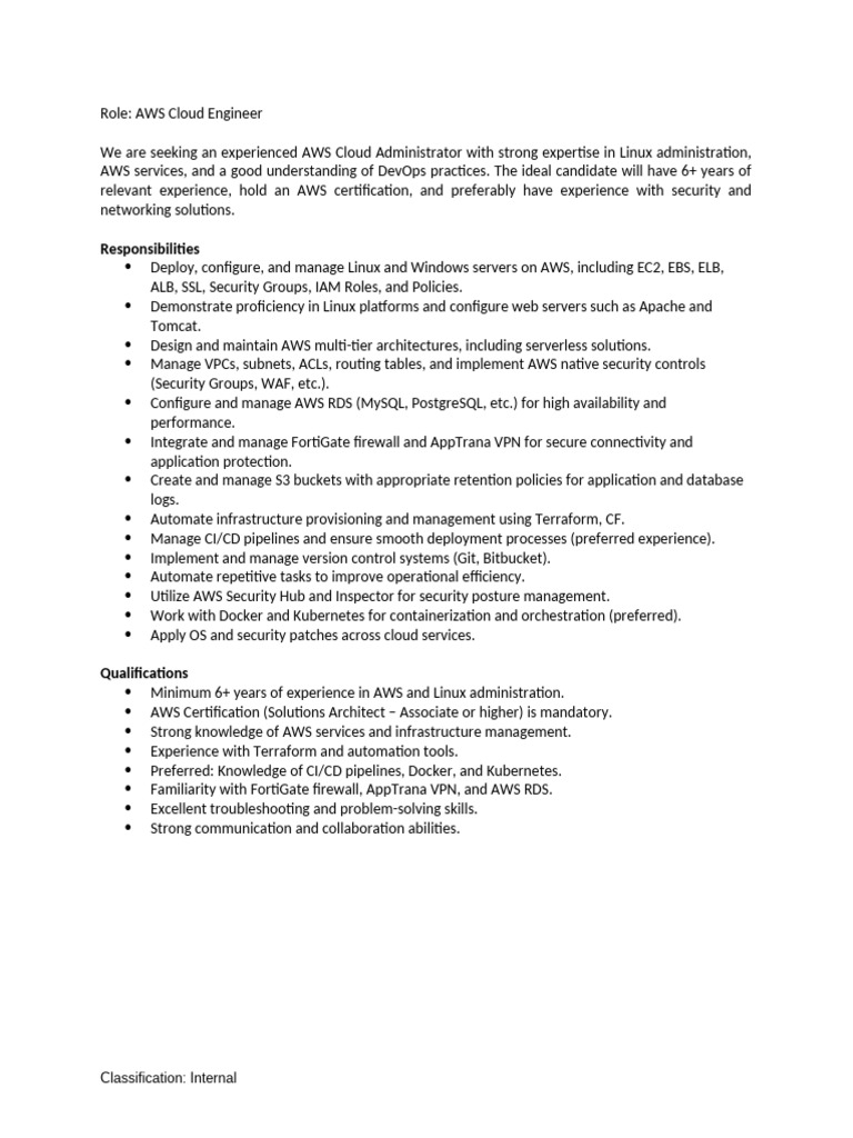 AWS Cloud Engineer | PDF
