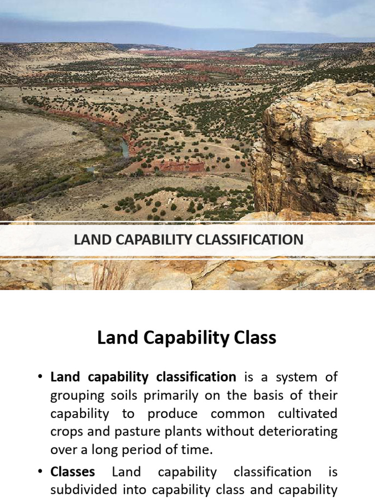 Land Capability Classification | PDF | Soil | Tillage