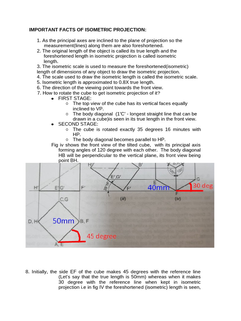 Isometric Projection - Important Facts | PDF | Elementary Geometry ...