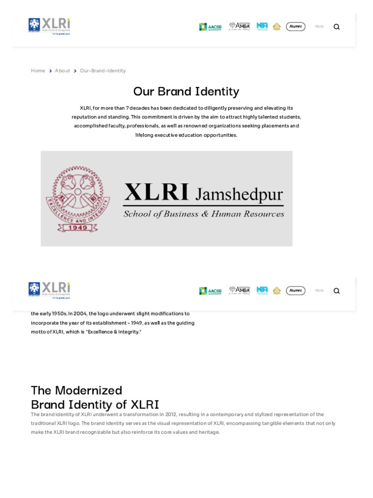 XLRI - Our Brand Identity | PDF | Logos | Brand