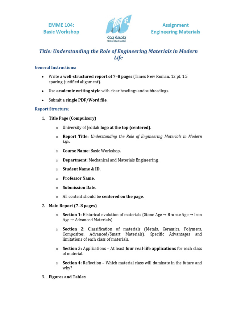 Engineering Materials Assignment | PDF | Engineering