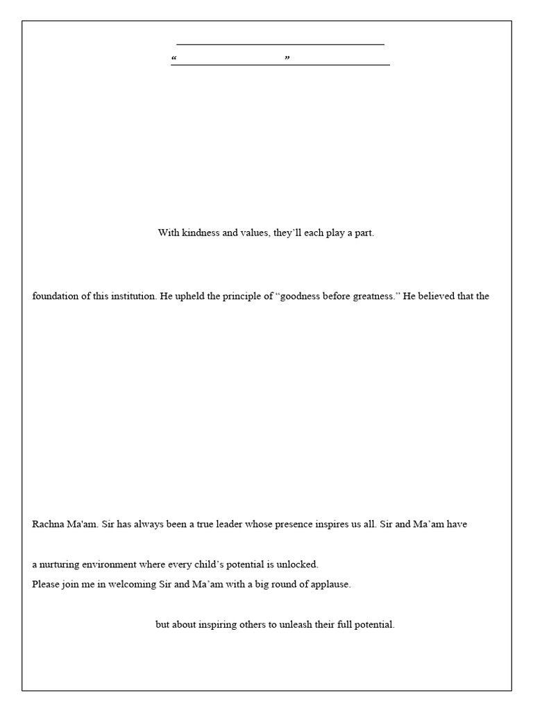 Special Assembly Script | PDF | Love