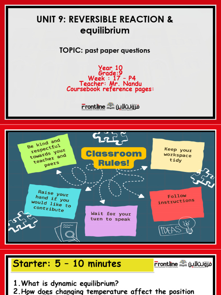 GRADE 9 WEEK 17-P4 Past Papers | PDF | Chemical Equilibrium | Chemical ...