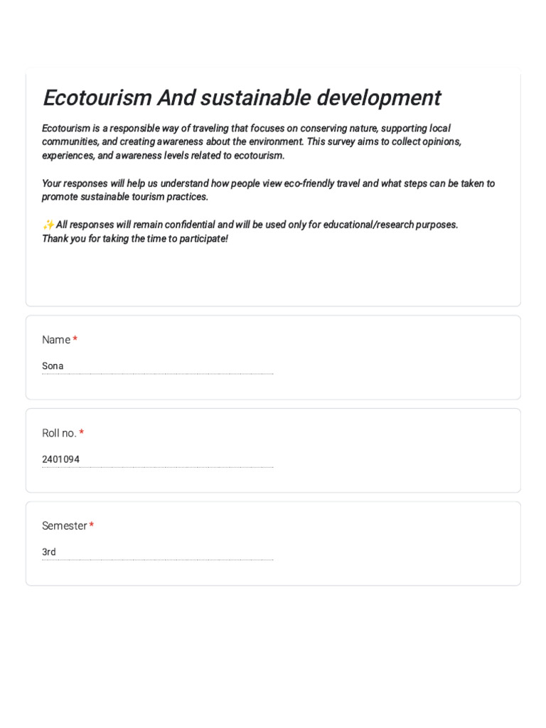 Ecotourism and Sustainable Development | PDF | Tourism | Sustainability
