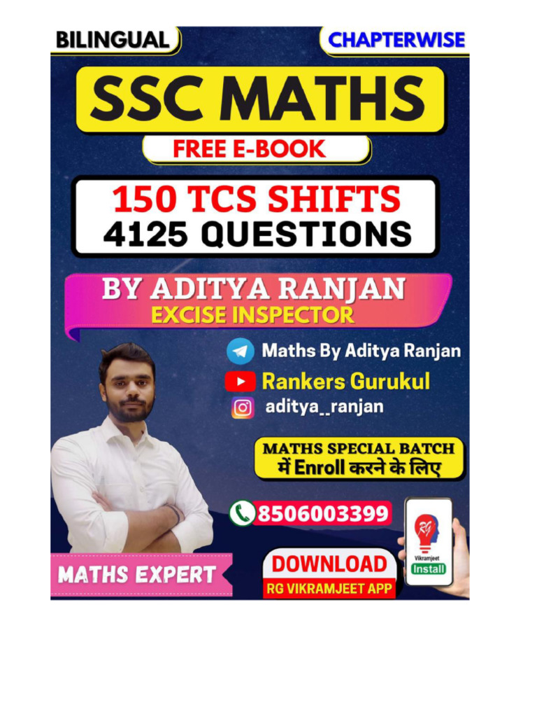 Aditya Ranjan Sir Math SSC | PDF