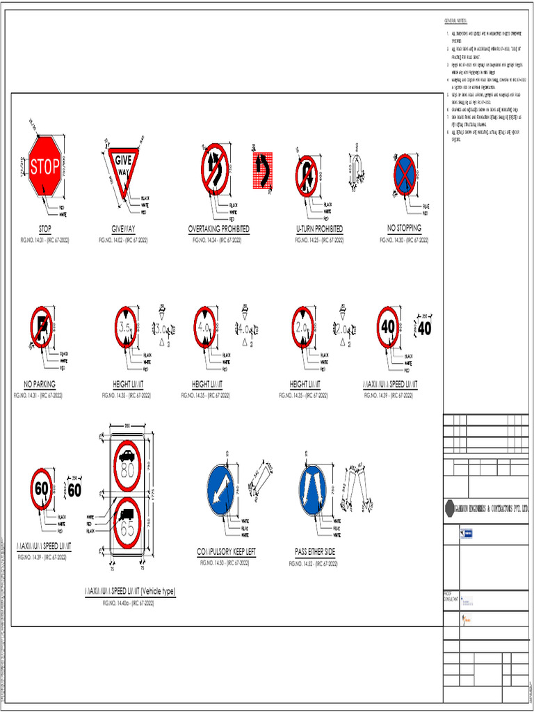 Misc & Typical Drawing 211225 | PDF | Road Safety | Road