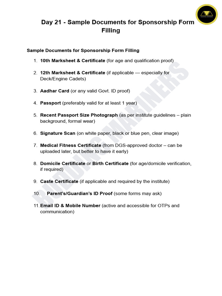 Day 21 - Sample Documents | PDF