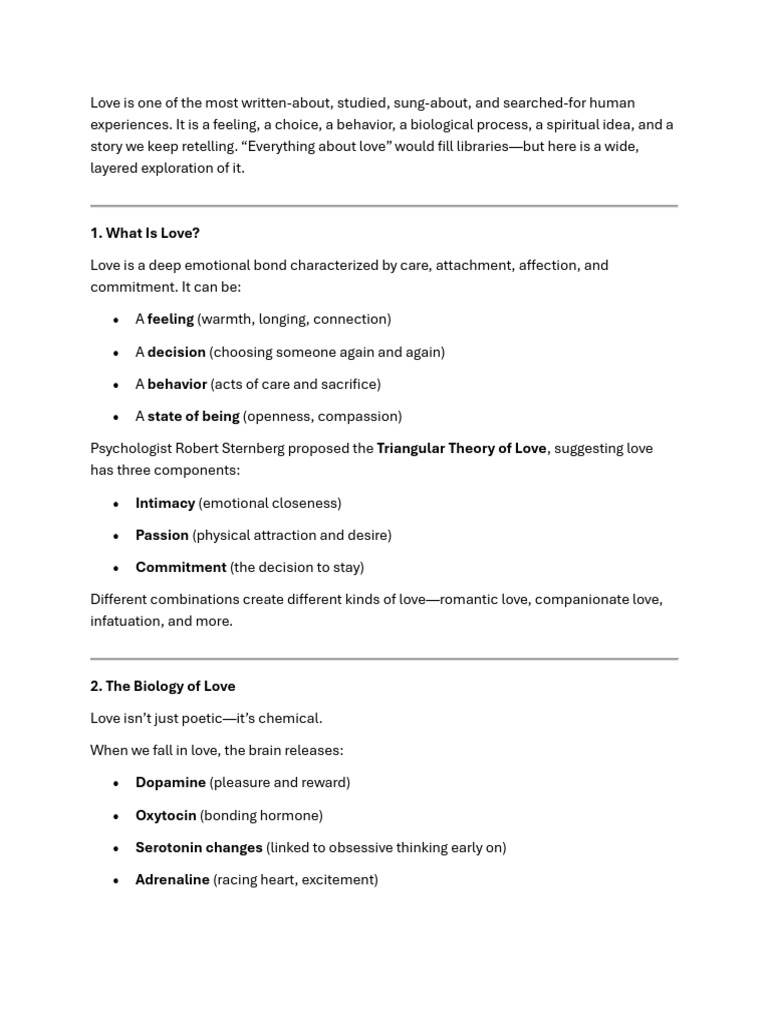 Love Is One of The Most Written | PDF | Love | Attachment Theory