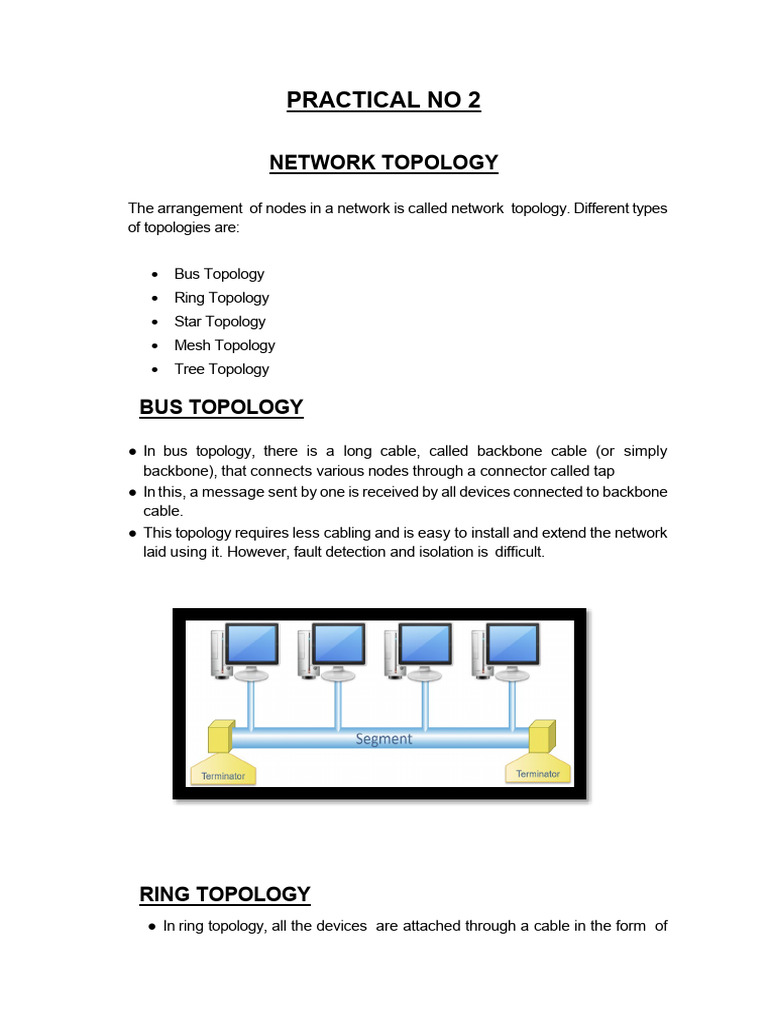 Practical - 2 Network Topologies | PDF