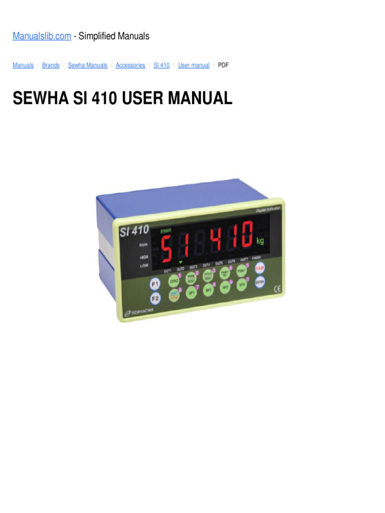 SI 410 Manual | PDF | Electrical Engineering | Computer Engineering