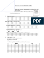 Tax Identification Form For Bangladeshi Company