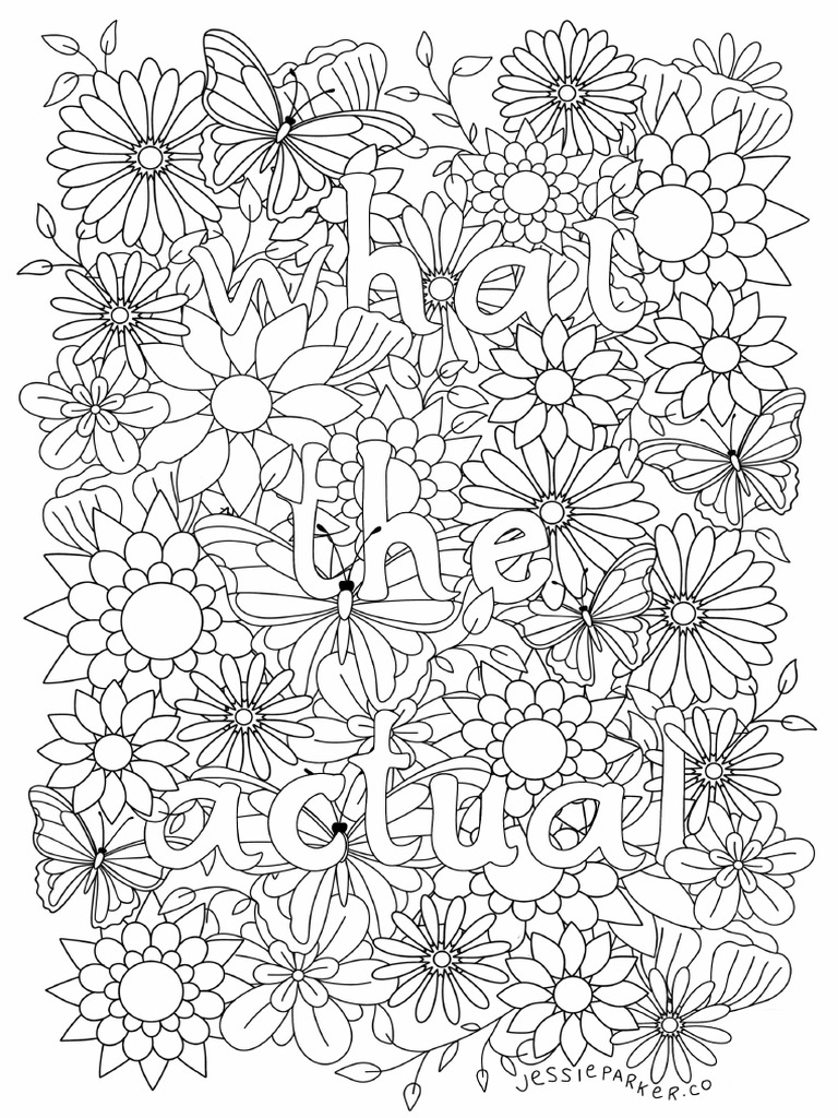WTF Colouring Printable | PDF