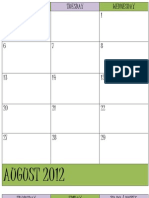 Pretty 2012-2013 Calendar