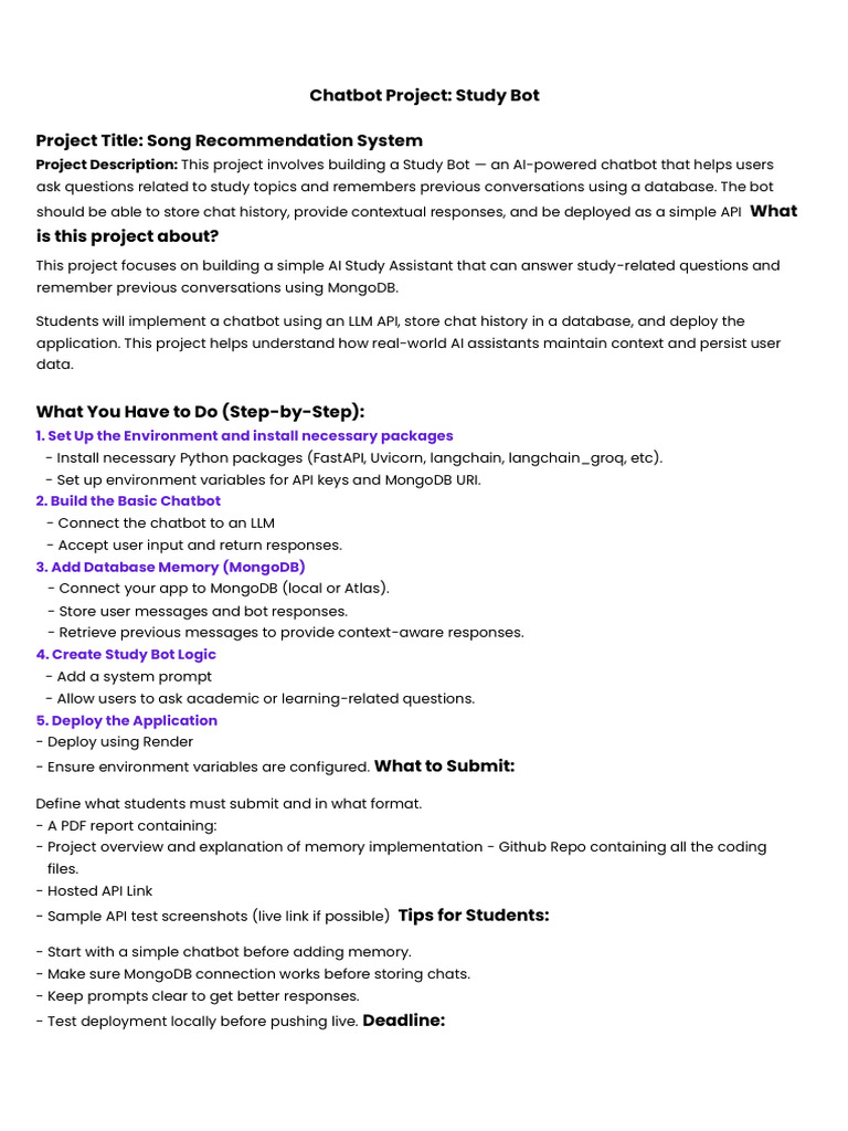 Project Chatbot | PDF