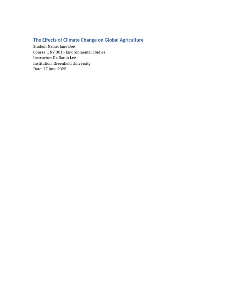 Harvard Style Example Paper | PDF