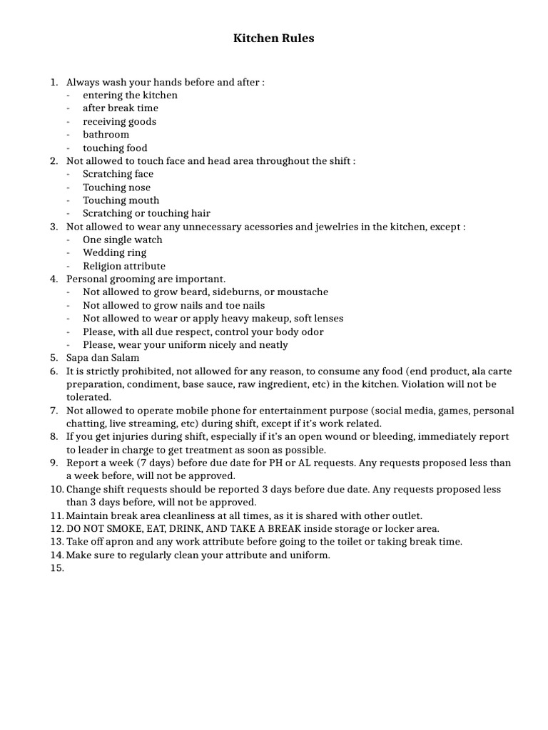 Kitchen Rules | PDF