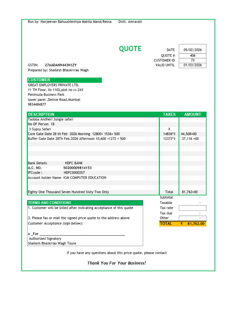 Quote | PDF