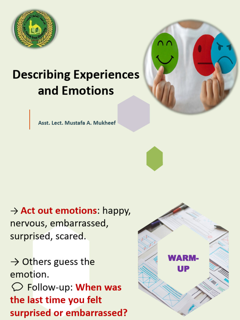 Describing Experiences and Emotions | PDF | Syntax | Languages