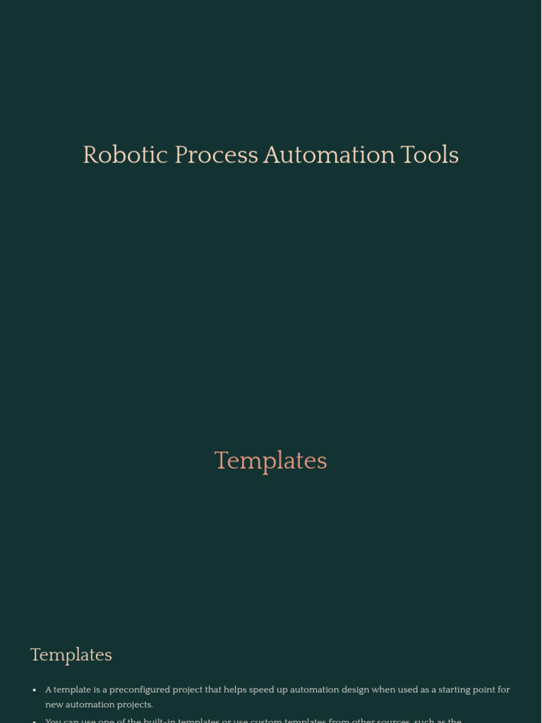 1.5 - Robotic Process Automation Tools, Templates | PDF | Computing ...