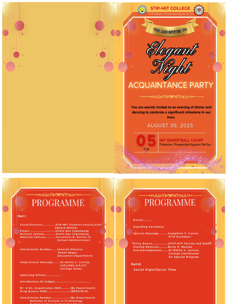 Program Acquaintance | PDF