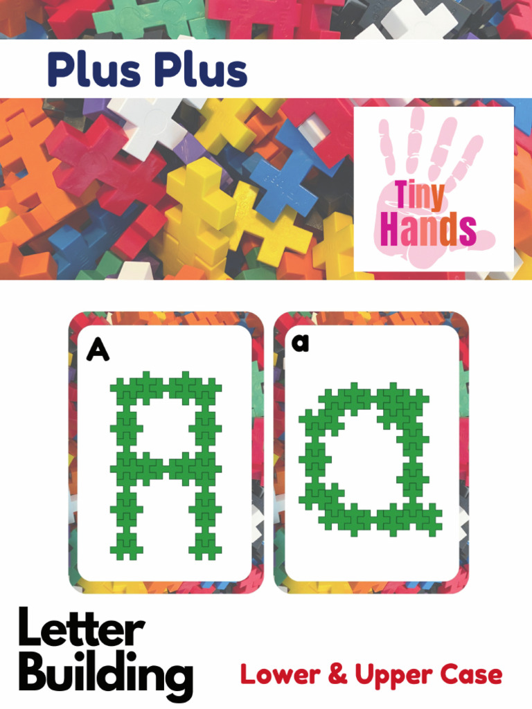 PlusPlusBlocksTaskCardsBuildABCuppercaselowercaseLettersCenters 1 | PDF