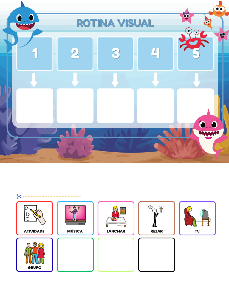 Morning Routine Visual Board Worksheet in Yellow Simple Cartoon ...