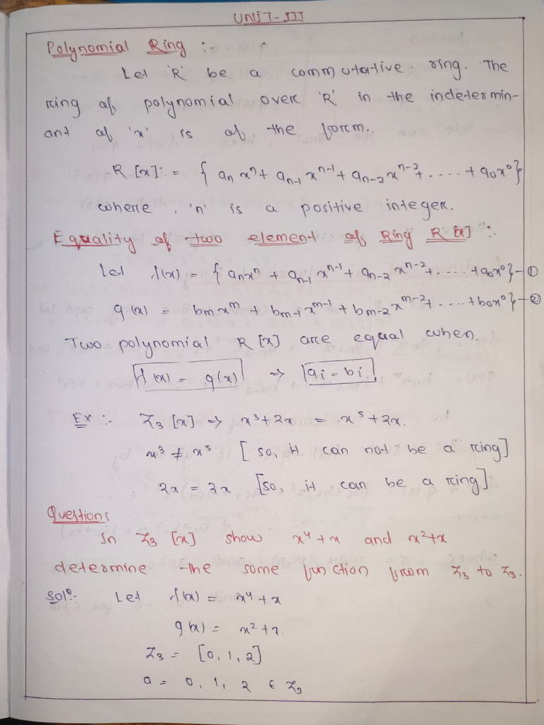 Ring Theory Unit3 | PDF