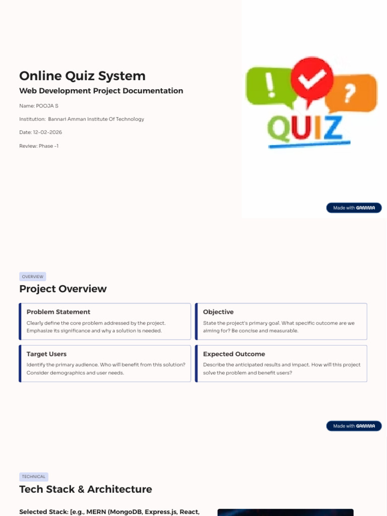 Online Quiz System | PDF | Databases | Client–Server Model
