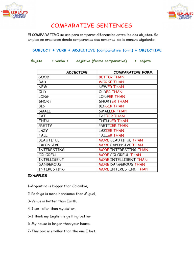 Comparative Sentences | PDF | Linguistic Typology | Language Families